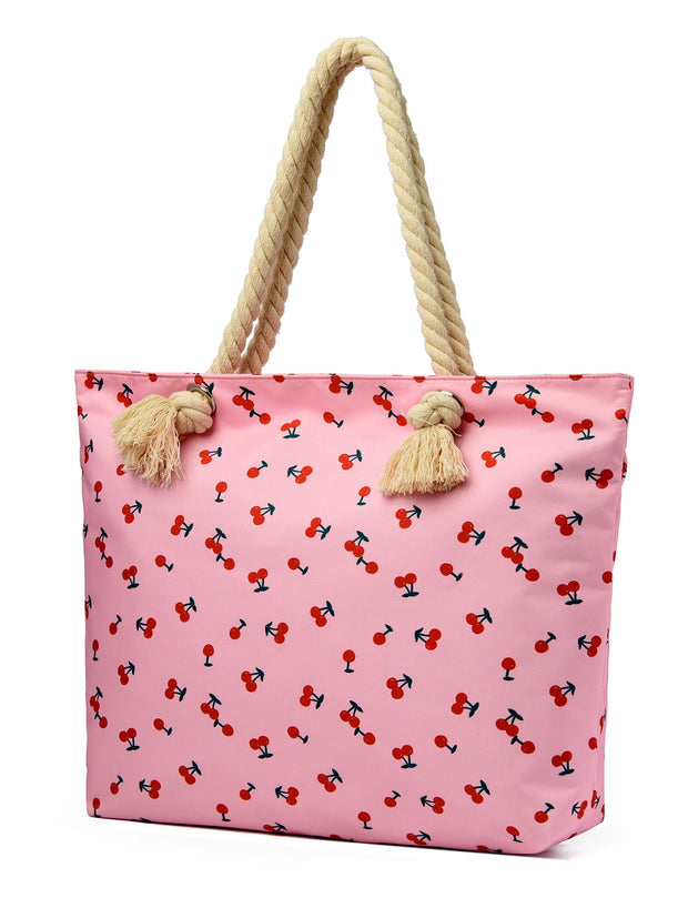 Art Flower Pattern Beach Bags For Women Tote Waterproof and Sand proof