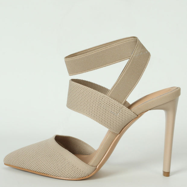 Elastic Band Stretch High Heels Pointed Sandals